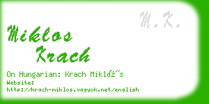 miklos krach business card